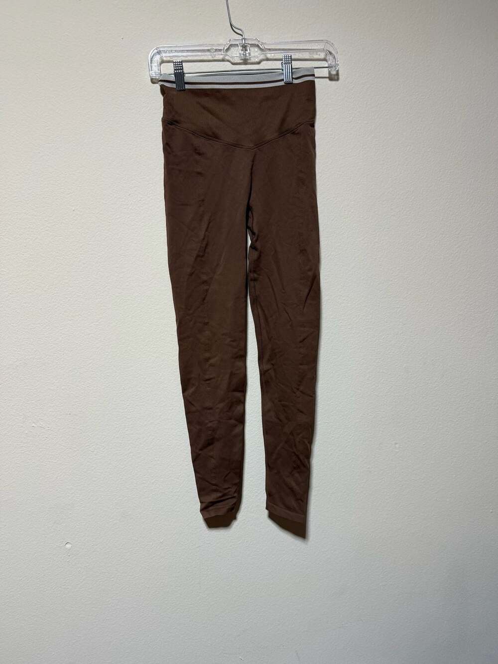 PINK Victoria's Secret Seamless High-Rise Ribbed Leggings in Espresso Brown